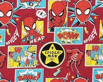 Spiderman Fabric / Fat Quarter / By the Yard