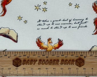 Harry Potter Fawkes Fabric / By the Yard / Half Yard