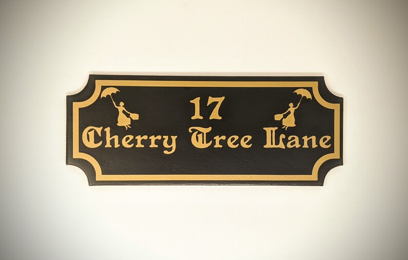 Mary Poppins Address Sign 17 Cherry Tree Lane Etsy