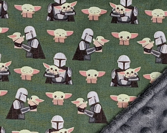 Mandalorian and Grogu Blanket / Custom Sizes and Colors