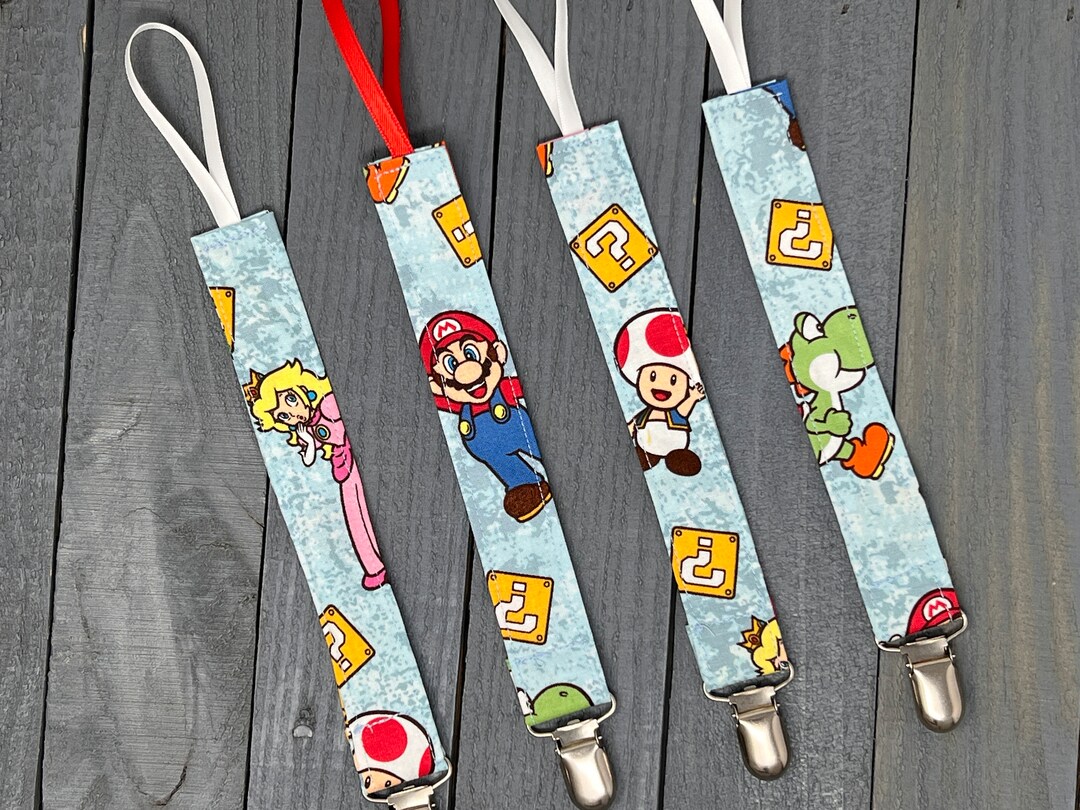 Boo Pacifier Mario Super Mario Brothers Pacifier Clip / Character Binky Holder - Etsy