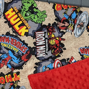 Avengers Blanket / Custom Sizes and Colors
