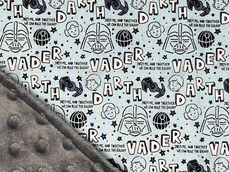 Manta de Star Wars del Día del Padre / Luke Leia y Darth Vader / Tamaños y colores personalizados imagen 1