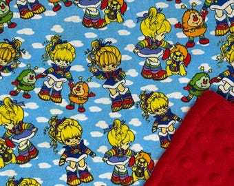 Rainbow Bright Blanket / Custom Sizes and Colors