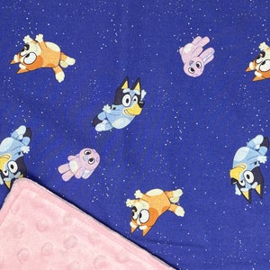 Bluey Goodnight Blanket / Custom Sizes and Colors