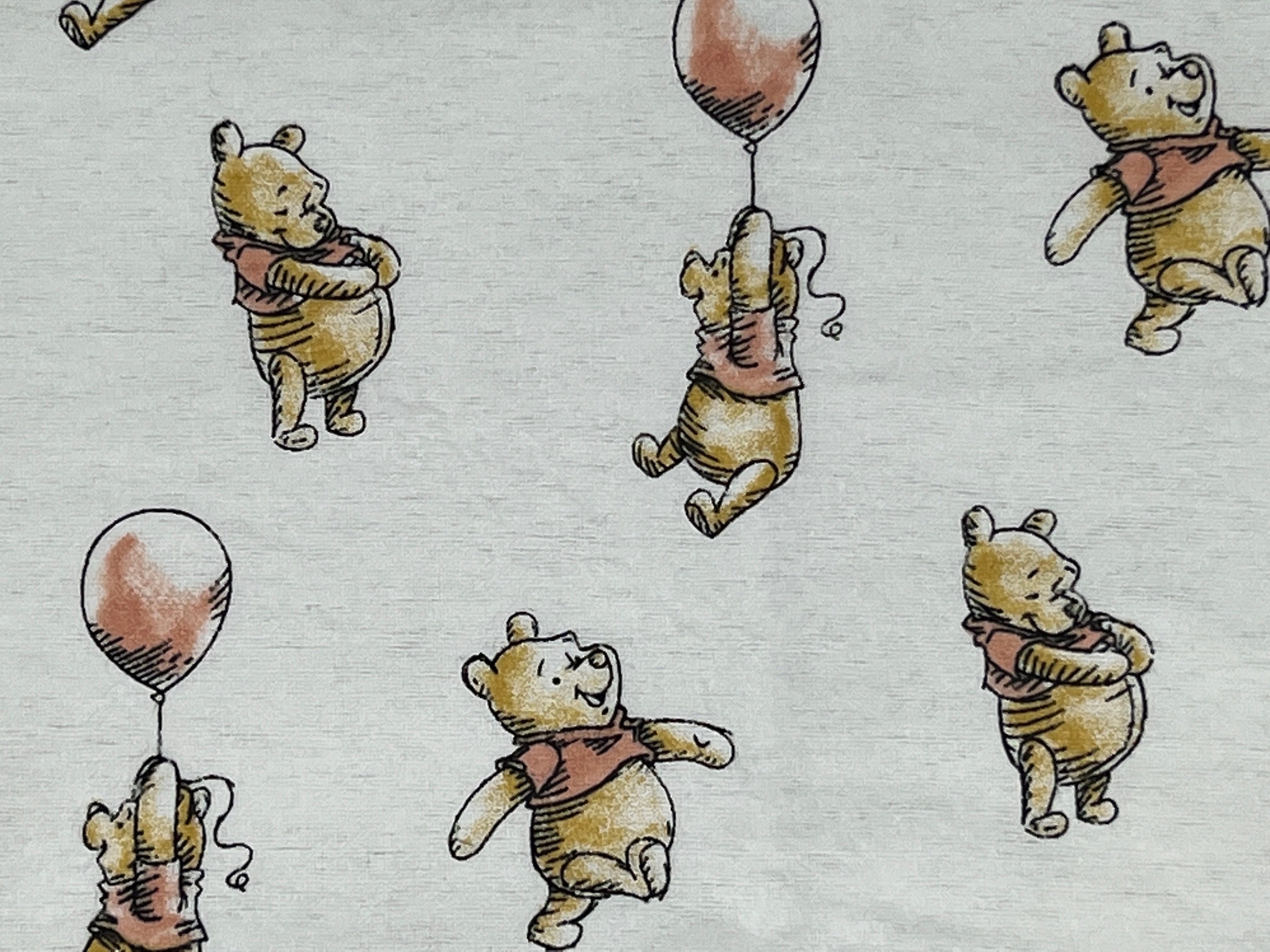 Springs Creative - Winnie The Pooh and Balloon Friends - Authentic Disney  Licensed Fabric - Cotton Quilting 1 1/3 Yard piece