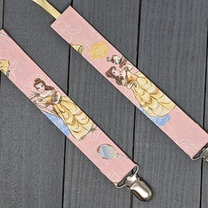 Beauty and the Beast Pacifier Clip  / Belle Binky Holder