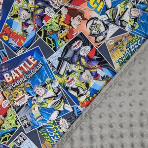 Buzz Lightyear Comic Blanket / Custom Sizes and Colors image 1