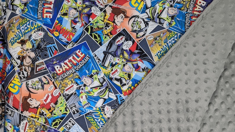 Buzz Lightyear Comic Blanket / Custom Sizes and Colors image 1