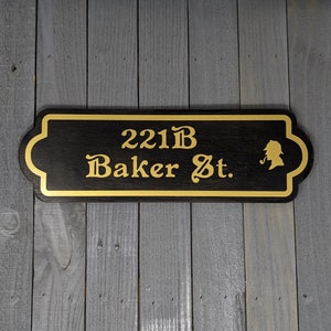 Sherlock Holmes Home Address Sign 221B Baker St.