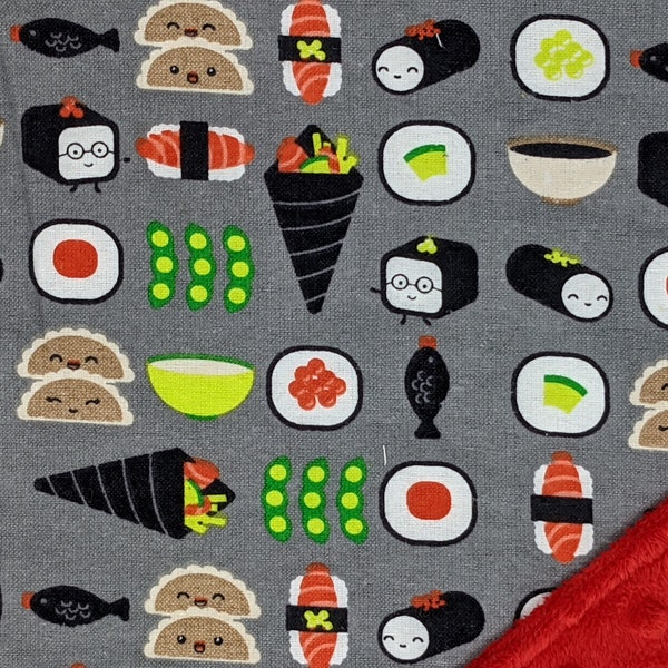 Sushi Print Pattern Blanket