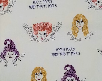Hocus Pocus Fabric / Fat Quarter / By the Yard / Head Toss
