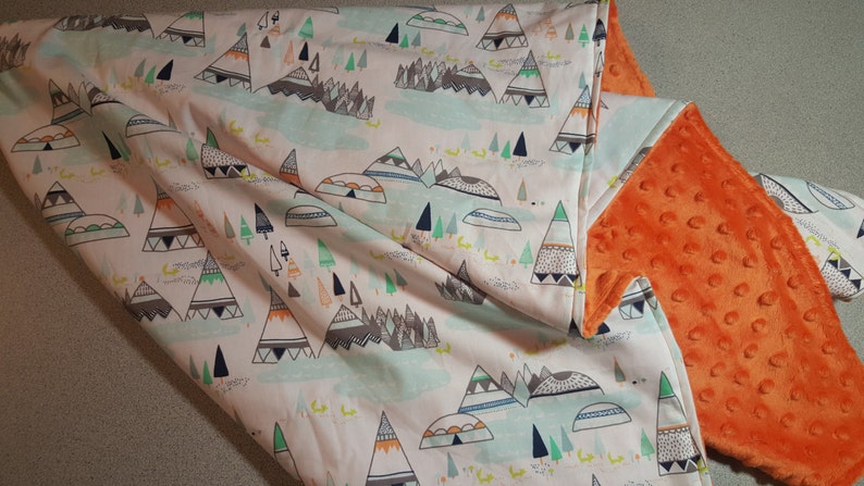 Teepee Blanket Choice of color /& size Gender Neutral Aztec Nursery Tee Pee