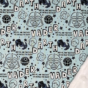 Manta de Star Wars del Día del Padre / Luke Leia y Darth Vader / Tamaños y colores personalizados imagen 3