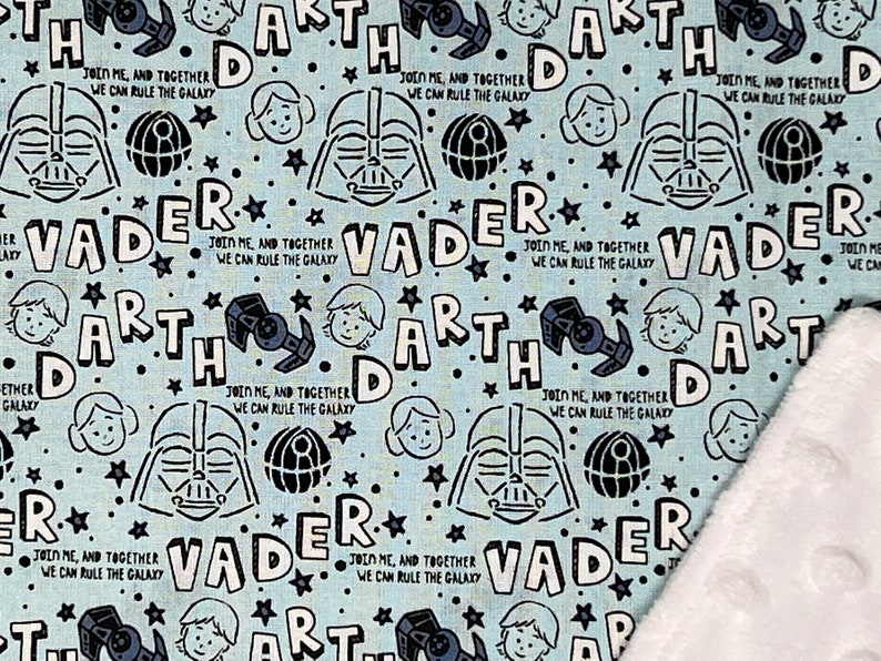 Manta de Star Wars del Día del Padre / Luke Leia y Darth Vader / Tamaños y colores personalizados imagen 3