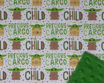Grogu Precious Cargo Blanket / Custom Sizes and Colors