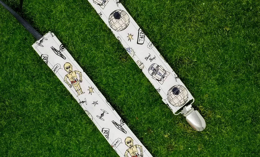 Star Wars Pacifier Clip / Universal Fabric Binky Holder Etsy