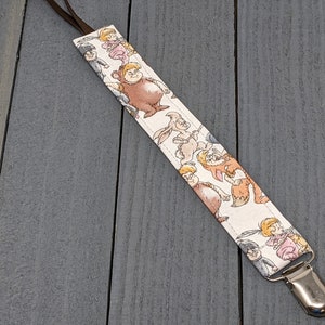 Peter Pan Lost Boys Pacifier Clip /  Universal Fabric Binky Holder