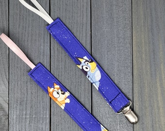 Bluey Pacifier Clip / Universal Fabric Binky Keeper