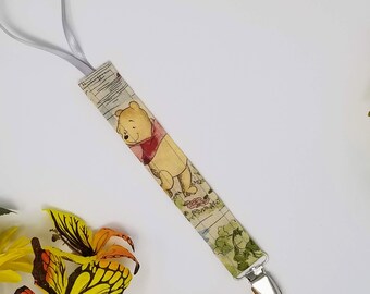 Winnie the Pooh Pacifier Clip / Universal Fabric Binky Keeper | Etsy