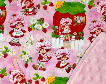 Strawberry Shortcake Blanket / Custom Sizes and Colors
