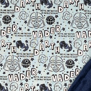 Manta de Star Wars del Día del Padre / Luke Leia y Darth Vader / Tamaños y colores personalizados imagen 4