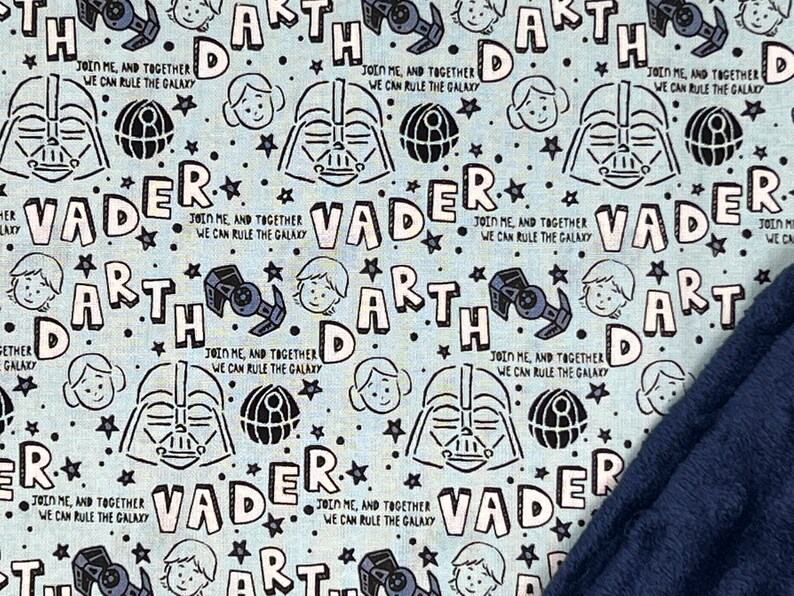 Manta de Star Wars del Día del Padre / Luke Leia y Darth Vader / Tamaños y colores personalizados imagen 4