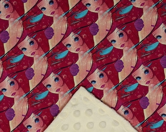 Little Mermaid Ariel Blanket / Custom Sizes and Colors