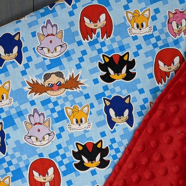Sonic and Friends Minky Blanket / Custom Sizes and Colors