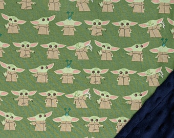 Mandalorian and Grogu Blanket /  Custom Sizes and Colors