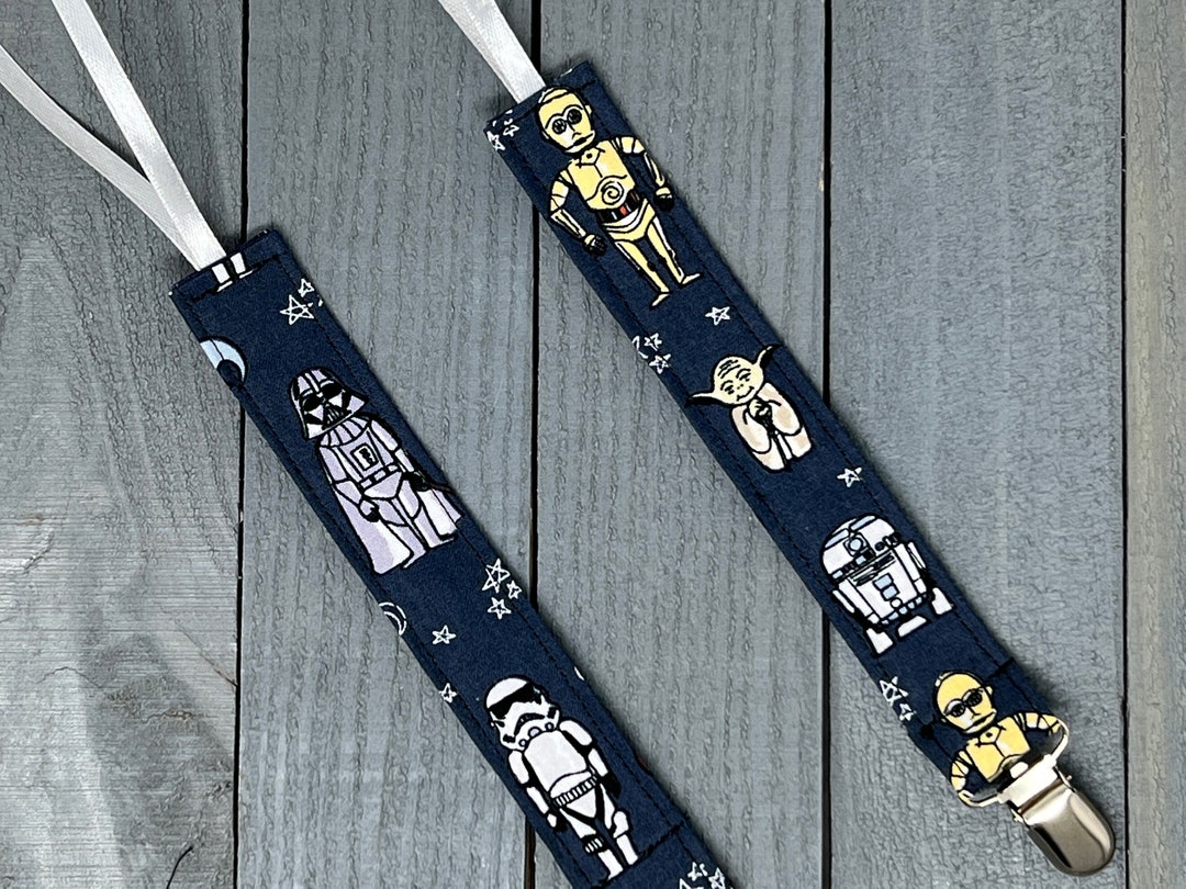 Star Wars Pacifier Clip / Universal Fabric Binky Holder Etsy