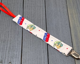 The Child Pacifier Clip /  Universal Fabric Binky Holder