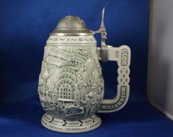 Avon Millennium Stein, Large Lidded Stein 1000 years of History depicted in full relief