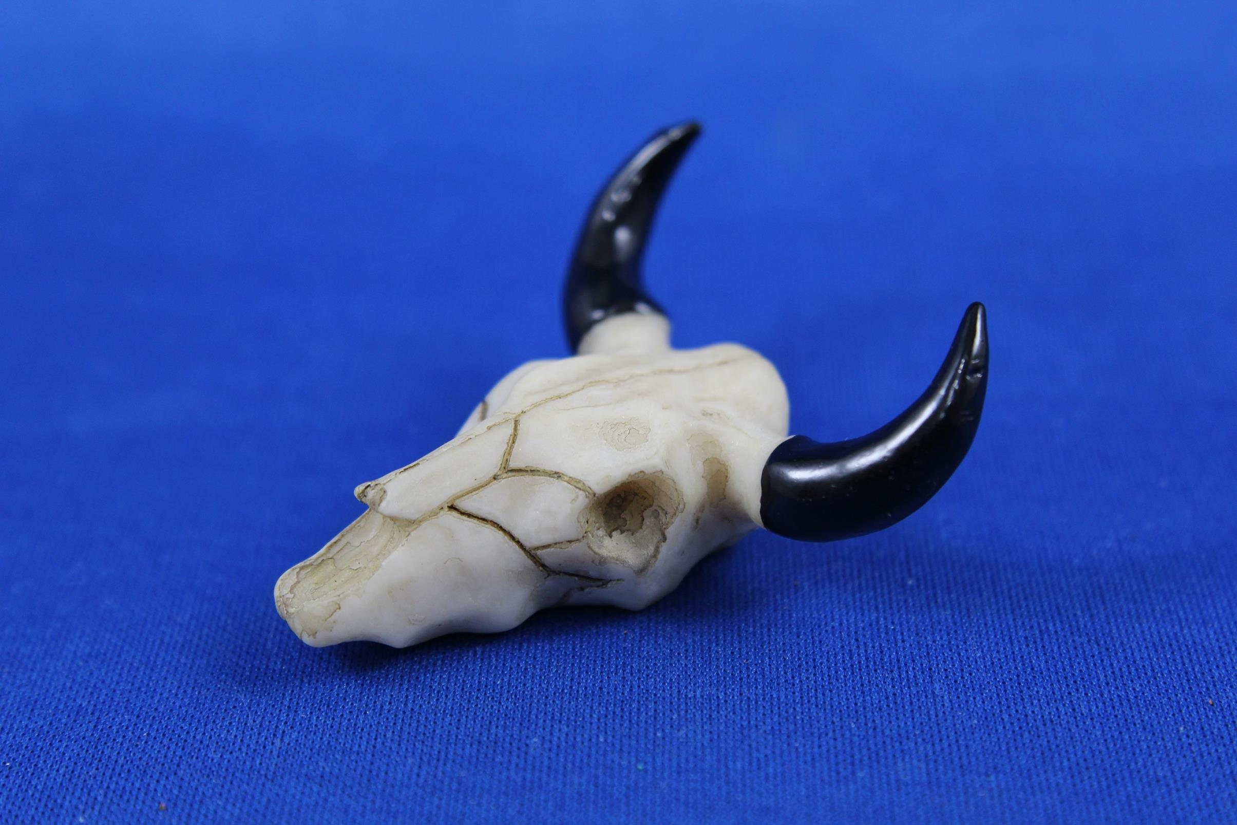 Qty of 1 Resin Steer Skull, Small Skull for Crafts, Diorama, Tribal D…