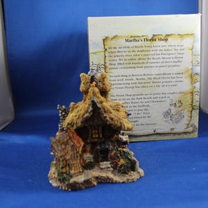 Boyds Bearly Built Villages House, Martha&#39;s Florist Shop, In Original Box