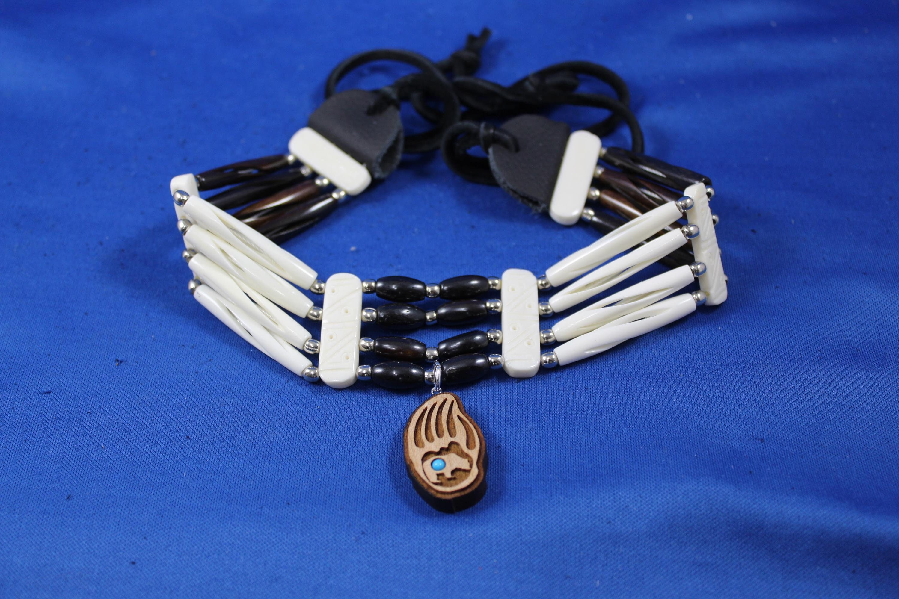 Native Style Adjustable Bone Choker Necklaces