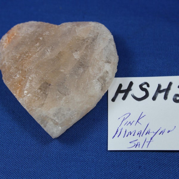 Pink Salt Heart, HSH2, Metaphysical Supplies, Himalayan Salt Massage Stone, Natural Pocket Stone, 2 1/2 inch heart
