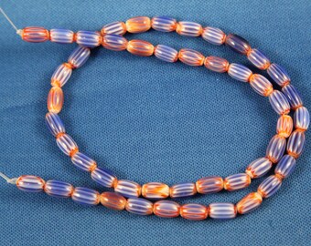 Chevron Trade Beads/Necklace/Crafts/6 layer SHINY Pow Wow Rendezvous 