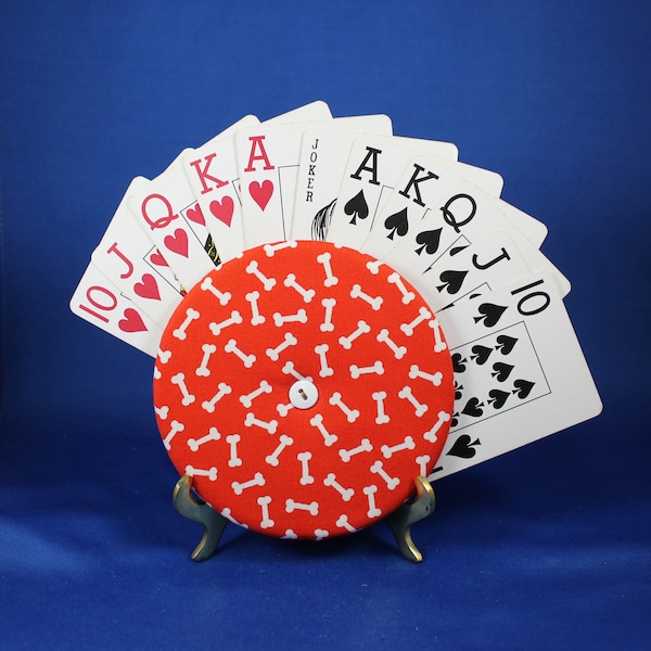 Padded Playing Card Holder, Easy for Arthritic hands, Easy for young and old, CD size holder for Playing Cards, Gaming Card Holders