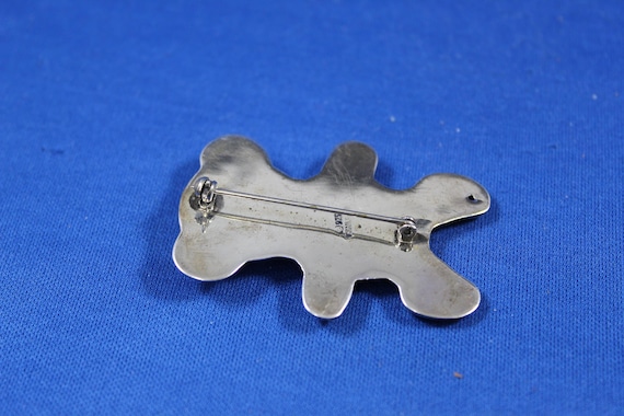 Sterling Silver Teddy Bear Brooch, Vintage Estate… - image 3