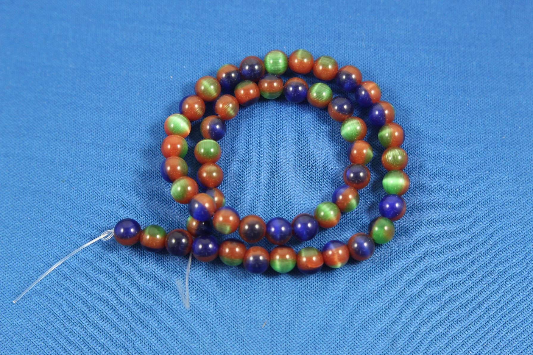 Cat's eye beads 8mm catseye beads Multi Color Beads Etsy