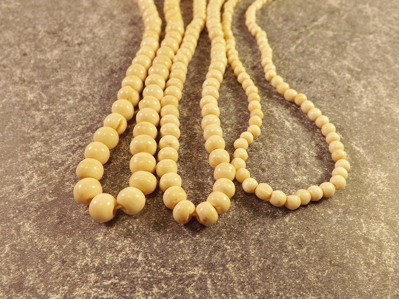 80 Beads 15 Strand or Bag of Approx Native American Type Jewelry White Off White Bone 6mm Bone Beads B6W