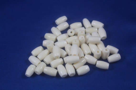 25pc White Horn Bone Hair Pipe Tube Bead Strand Hairpin Jewelry Making Accessory 25pc White Horn Bone Hair Pipe Tube Bead Strand Hairpin Jewelry Making Accessory