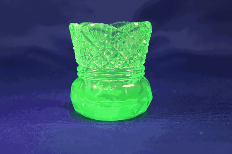 Green Uranium Glass Westmoreland Toothpick Holder EAPG Etsy