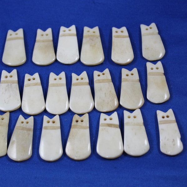 20 Carved Bone Teeth, Replica elk teeth, for Replica Crow Dress, Native American Dress Regalia, ET1, Water Buffalo Bone