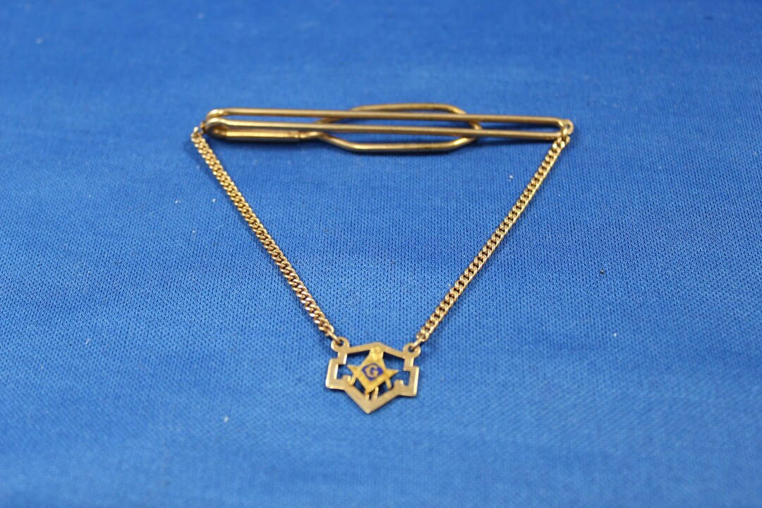 Masons Tie Bar Chain with Fraternal Order of the Etsy.de