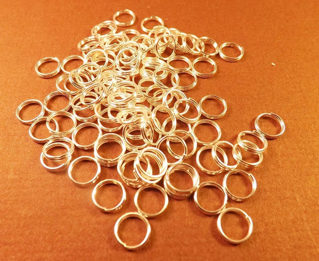 144 Silver Plated 8mm Round Split Rings to Secure your Charms *