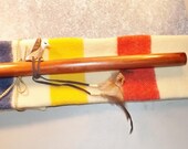 Native American Inspired, Flute Bag, Pipe Bag, Drum Stick Bag,  29" long Pouch - Cord Tie,  Wool Material, Old Trader Blanket