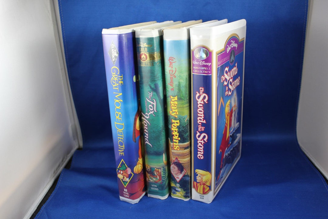 4 Walt Disney VHS Movies, Classic, Masterpiece Video, Great Mouse