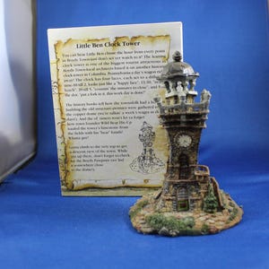 Boyds Bearly Built Villages House, Little Ben Clock Tower, In Original Box
